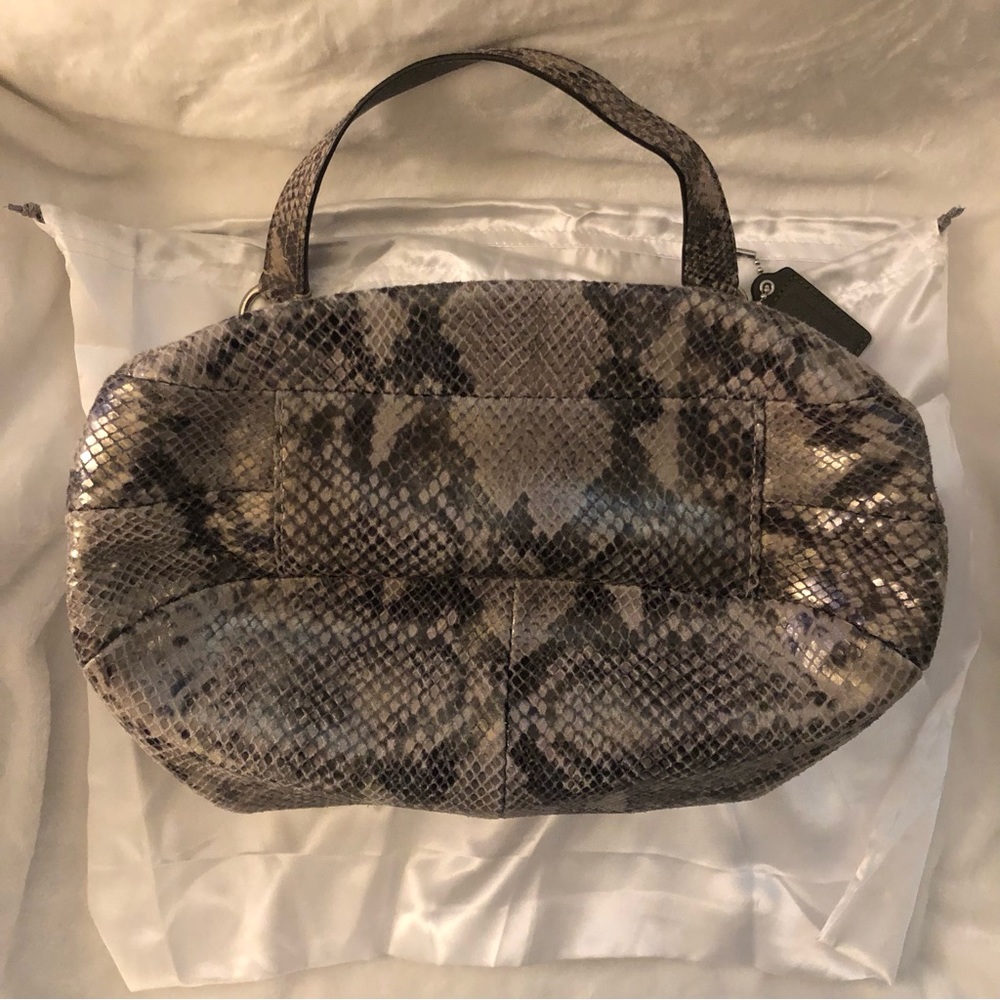 Coach Python Embossed Leather Exotic Hobo Bag F19… - image 5